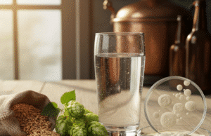 Keturios alaus stichijos: iš ko pagamintas jūsų mėgstamas gėrimas? ant stalo sudėti alaus ingrredientai