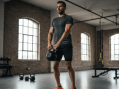 Modernus riteris: kaip fizinis pasiruošimas stiprina dvasios atsparumą vyras sporto salėje sportuoja su gira