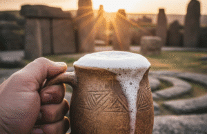 Alus: daugiau nei gėrimas, tai civilizacijos istorija vyro ranka senovėje laiko alaus bokalą