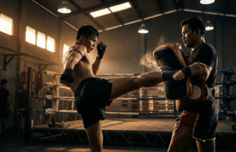 Muay Thai: Kodėl „aštuonių galūnių menas“ laikomas pavojingiausia stovėsena? du tailandiečiai vyrai treniruojasi muay thai