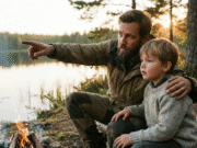 Tėvo vaidmuo sūnaus gyvenime: 3 etapai, kurių negalima praleisti tėvas su sūnumi iškylauja prie ežero