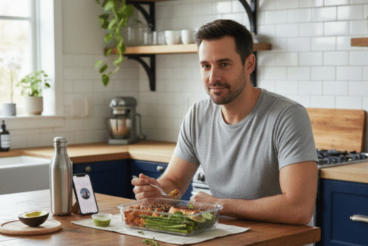 Mitybos pagrindai sąmoningam vyrui: kodėl valgyti daugiau yra geriau nei badauti vyras valgo virtuvėje namuose