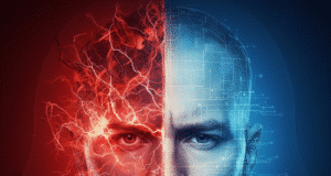 Streso anatomija: kodėl jūsų smegenys jus „Užgrobia” ir kaip tam pasipriešinti vyro galva padalinta į dvi dalis rami ir chaotiška