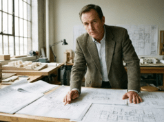 Karjeros kapitalas: Strategija, padėsianti tapti nepakeičiamu specialistu, kurio negalima ignoruoti vyras specialistas dirbantis ties brėžiniais