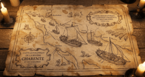 Konjakas ir jo istorija: nuo „sudeginto vyno“ iki aristokratų stalo žemėlapis simbolizuojantis konjako istoriją