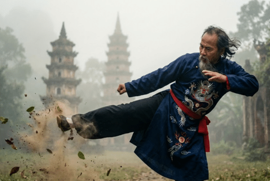 Nhat Nam: Vietnamo „Vėjo ir žaibo“ kumštis. Istorija, filosofija ir kvėpavimo galia nhat nam meistras demonstruoja žemą smūgį