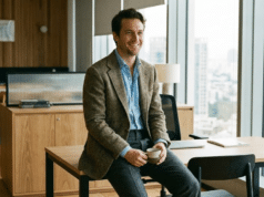 Business Casual: Kaip atrodyti profesionaliai be kostiumo (ir kodėl „polo“ marškinėliai nėra išeitis) vyras apsirengęs business casual stiliumi