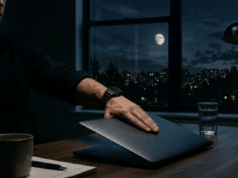 Kodėl ramybė naktį yra geriau už tobulą matematiką dieną: kaip išvengti finansinių klaidų Vyro ranka ryžtingai uždaro nešiojamąjį kompiuterį